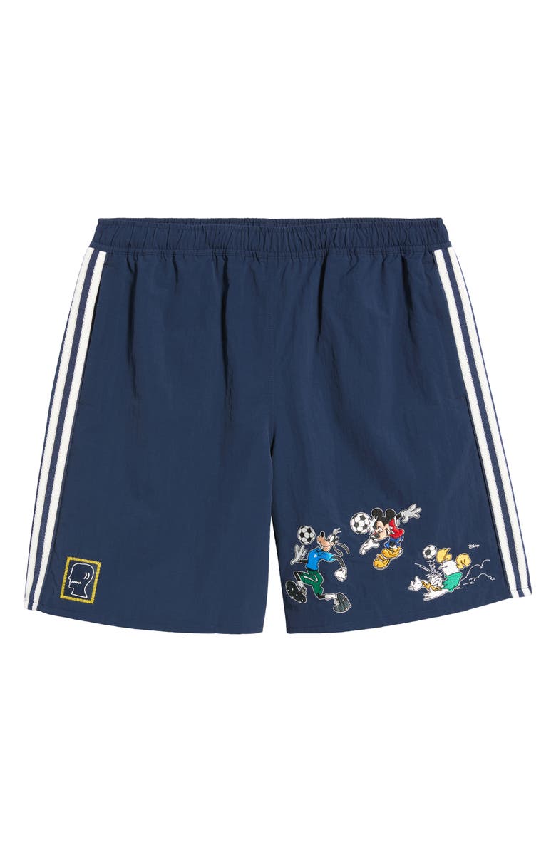 adidas Originals x Brain Dead Disney Shorts, Alternate, color, Collegiate Navy