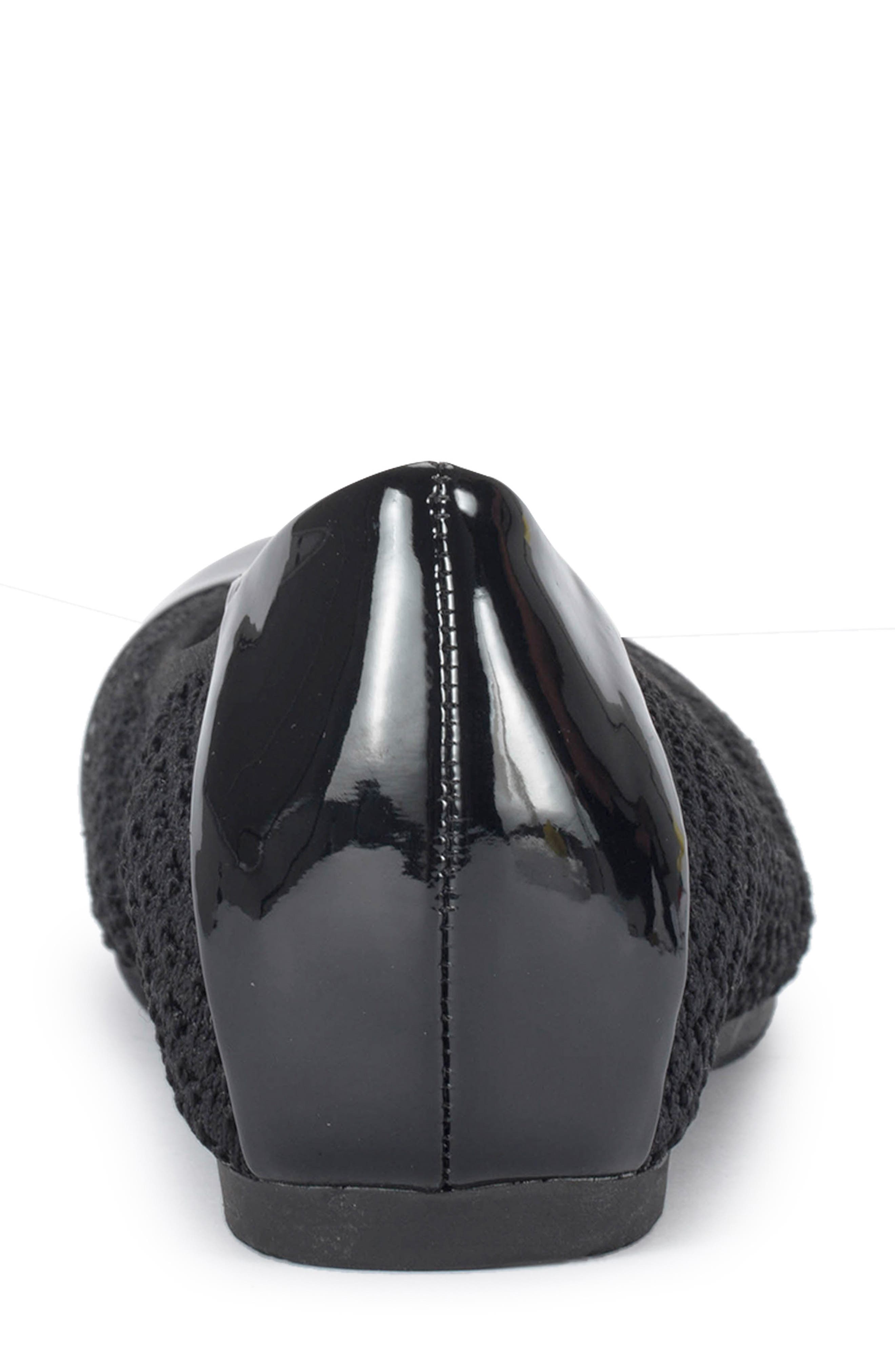 Mia Cap Toe Flat, Alternate, color, BLACK