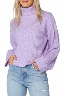 Azaria Cable Knit Turtleneck Sweater