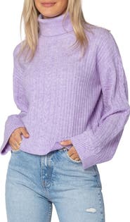 VELVET HEART Azaria Cable Knit Turtleneck Sweater