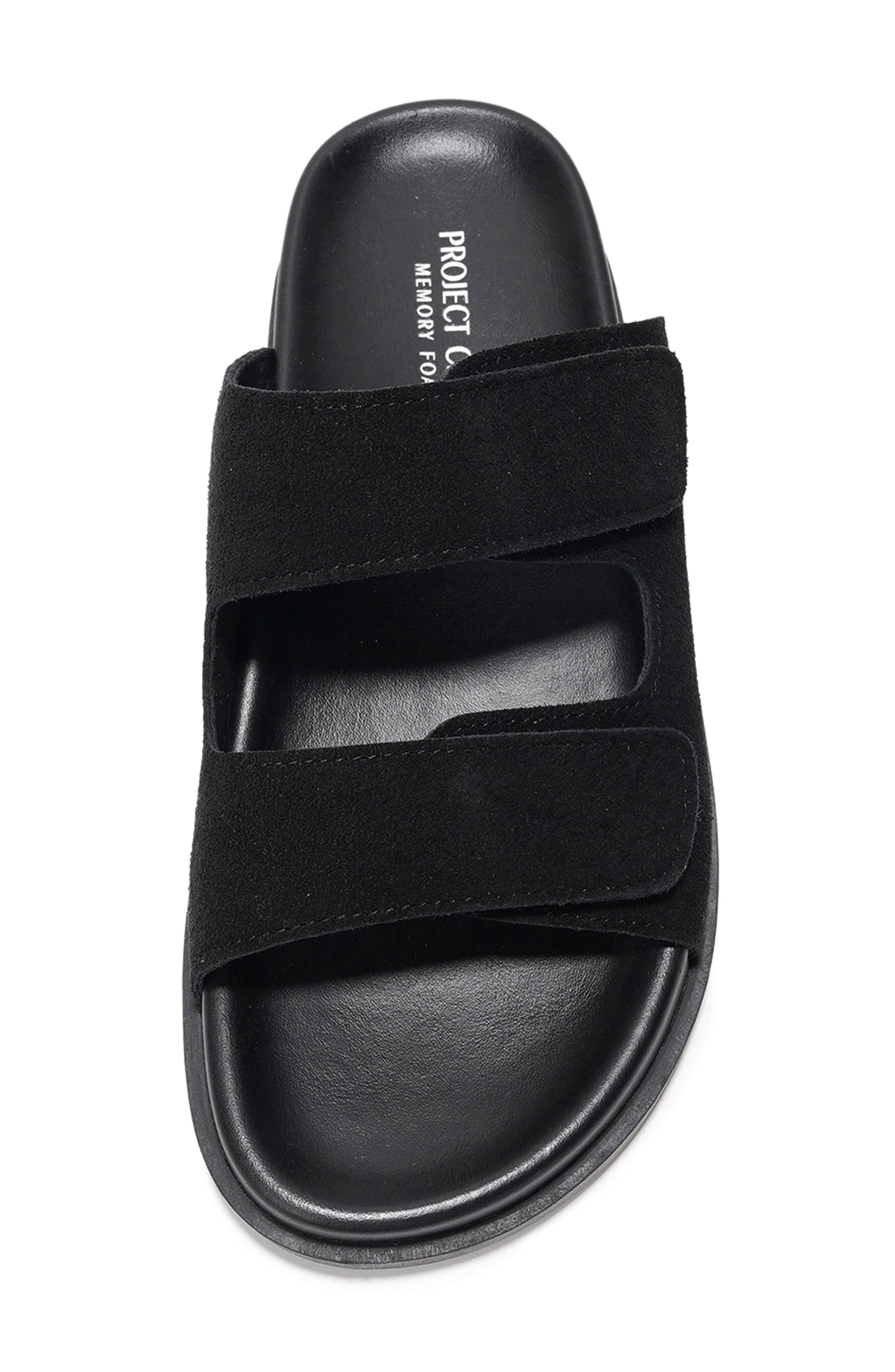 Project Cloud Aurelia Slide Sandal, Alternate, color, Black Suede
