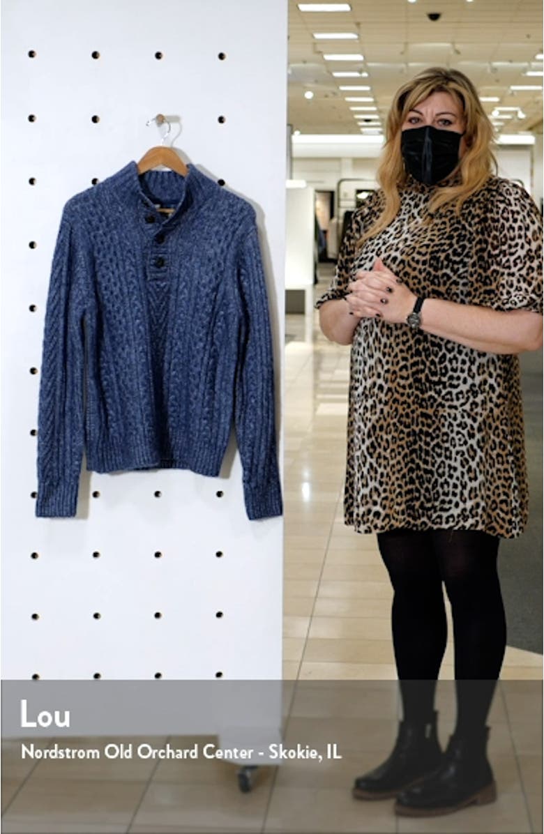 Cable Knit Henley Sweater, sales video thumbnail