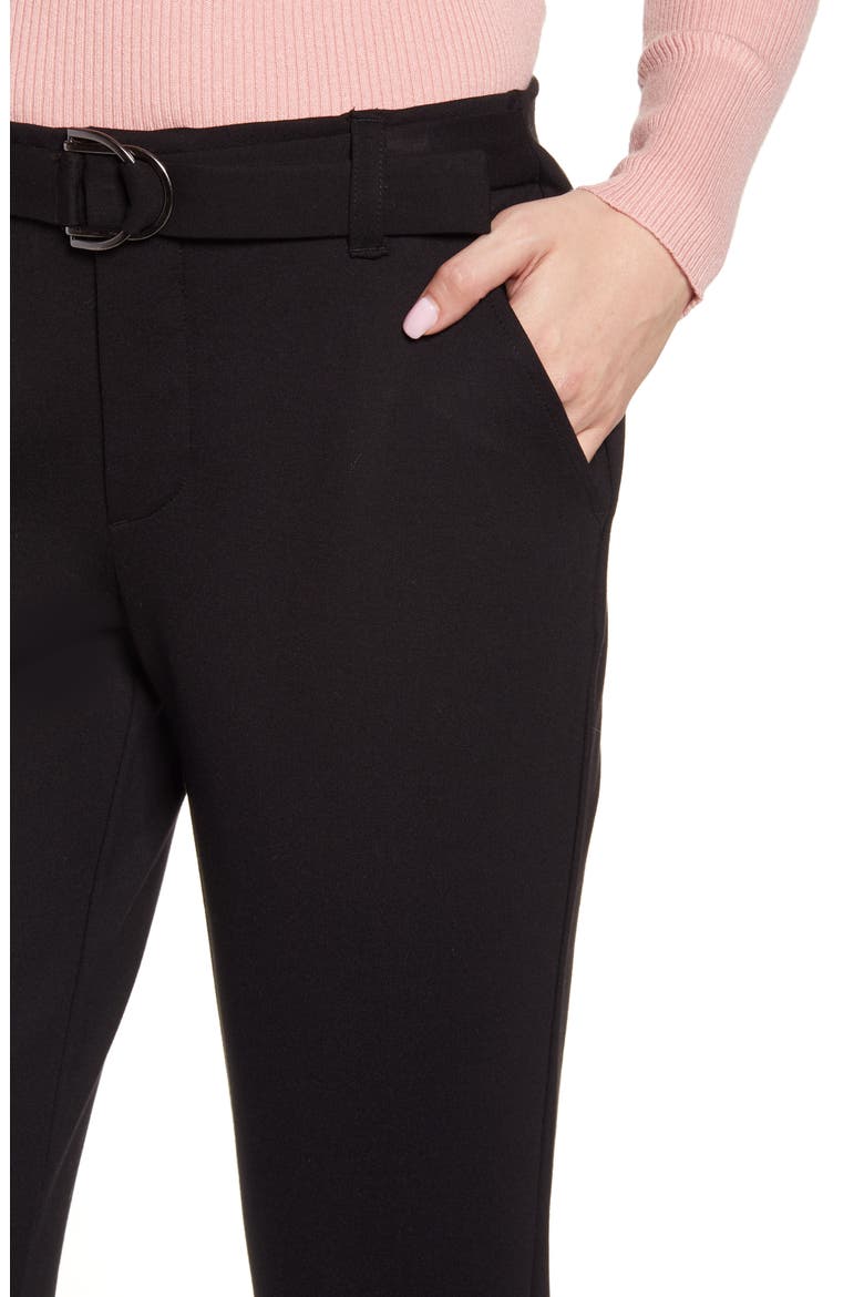Ab-Solution High Waist Crop Pants (Nordstrom Exclusive), Alternate, color, BLACK