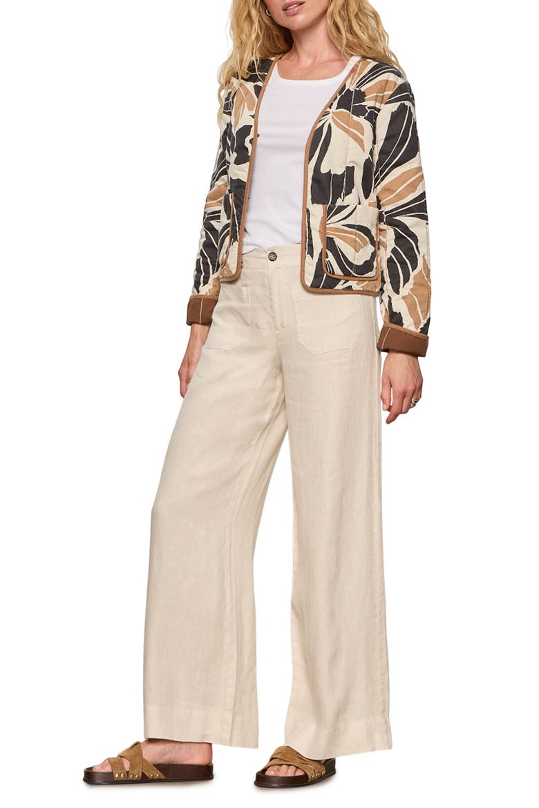 Soren Coco Cotton & Linen Jacket, Alternate, color, LOTUS BLACK