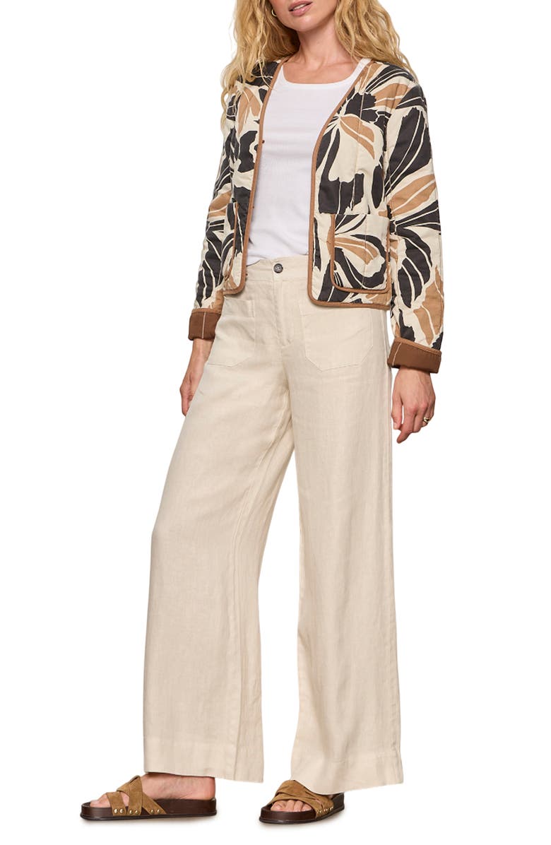 Sanctuary Soren Coco Cotton & Linen Jacket, Alternate, color, Lotus Black