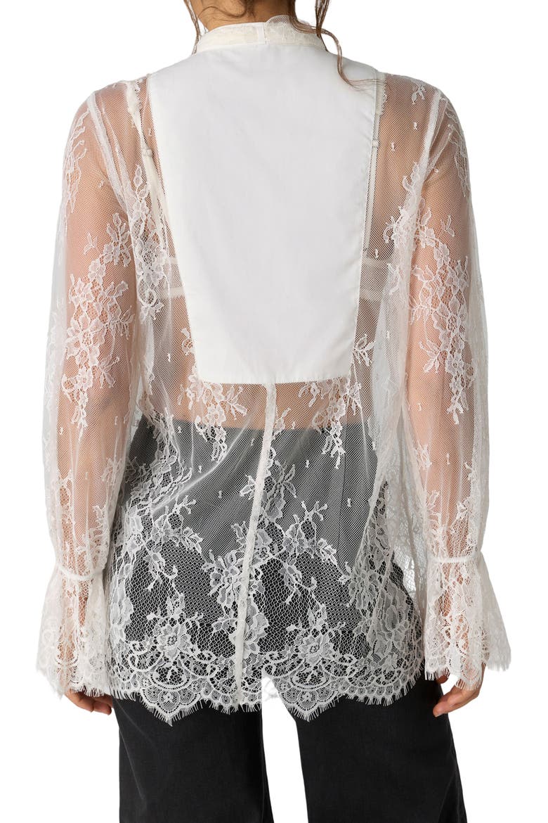 Bali Ophelia Lace Tuxedo Top, Alternate, color, SNOW BELL