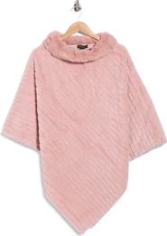 Nanette Lepore Ribbed Cowl Neck Poncho
