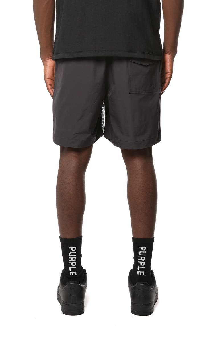 PURPLE BRAND All Around Studded Water Repellent Drawstring Shorts, Alternate, color, Black