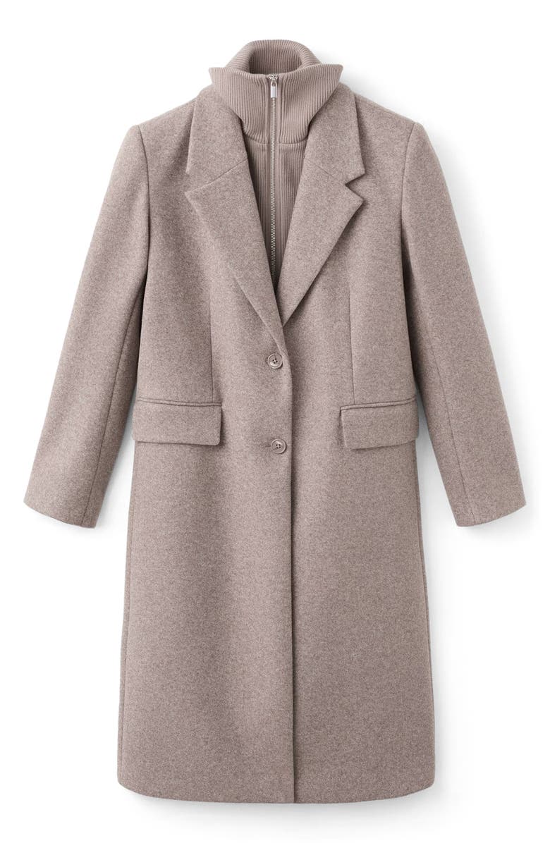 MANGO Notch Collar Coat with Removable Bib Insert, Alternate, color,