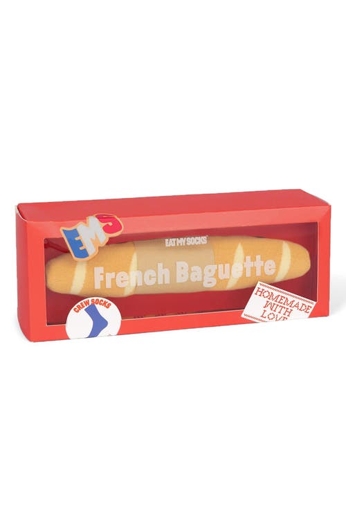 Doiy French Baguette 3d Crew Socks In Brown