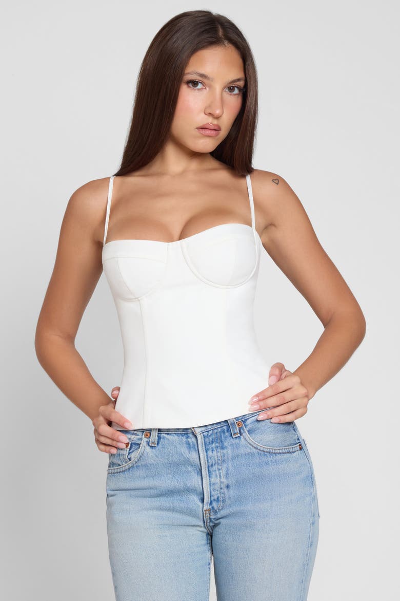 Bali Bustier Corset Top, Alternate, color, White