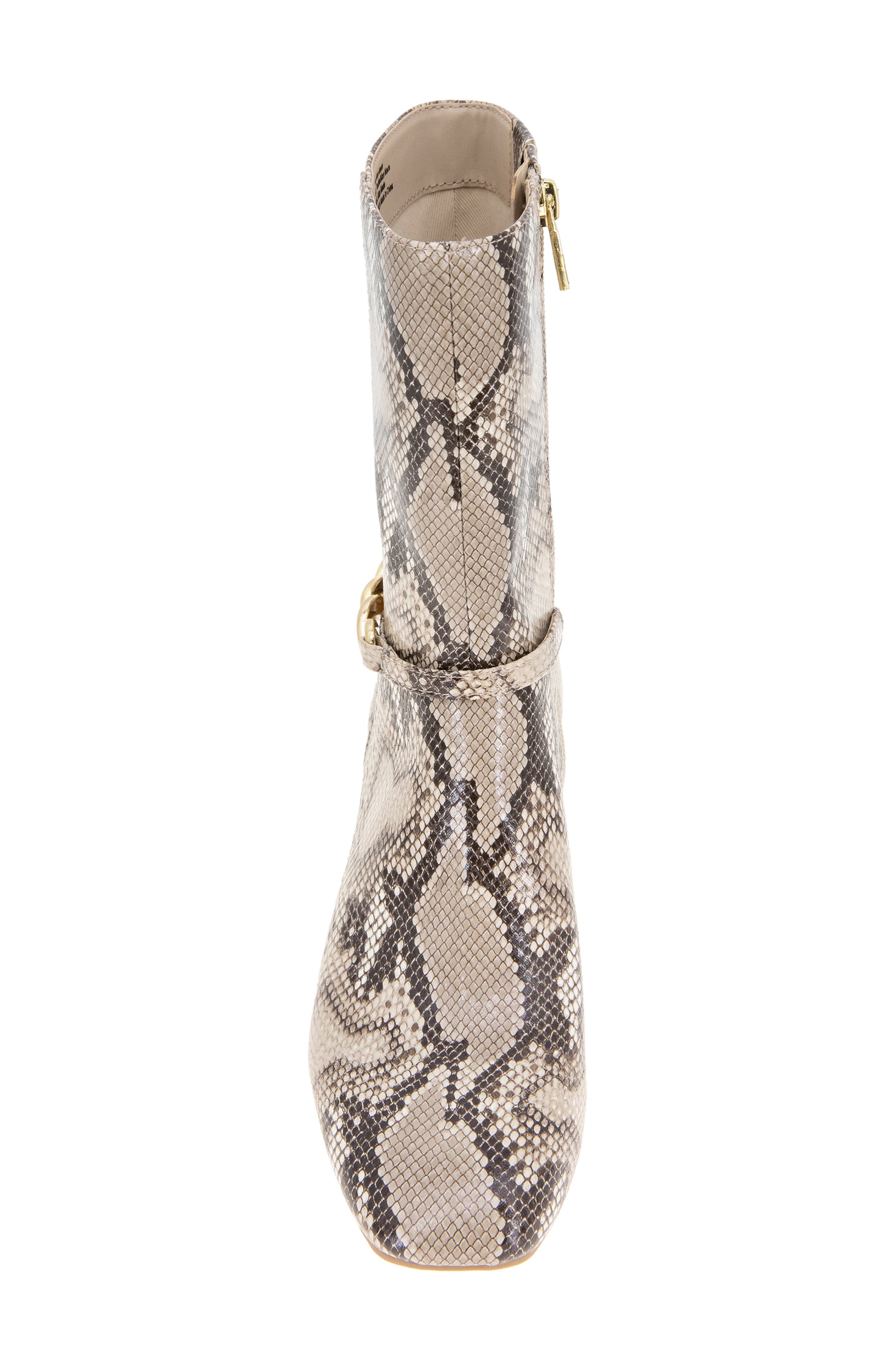 Reaction Kenneth Cole Lacey Block Heel Boot, Alternate, color, Natural Snake
