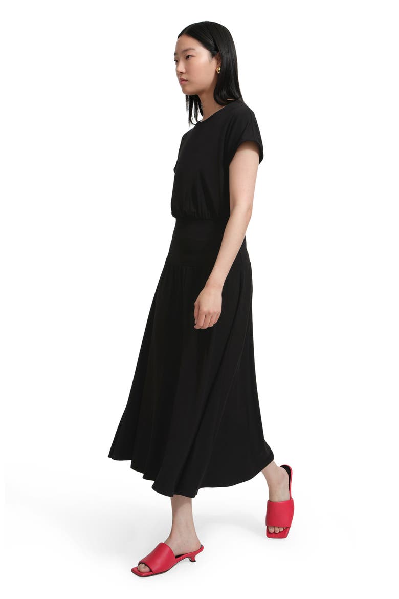 Suvi Midi Dress, Alternate, color, BLACK