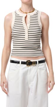 Citizens of Humanity Caralyn Stripe Cotton Blend Tank