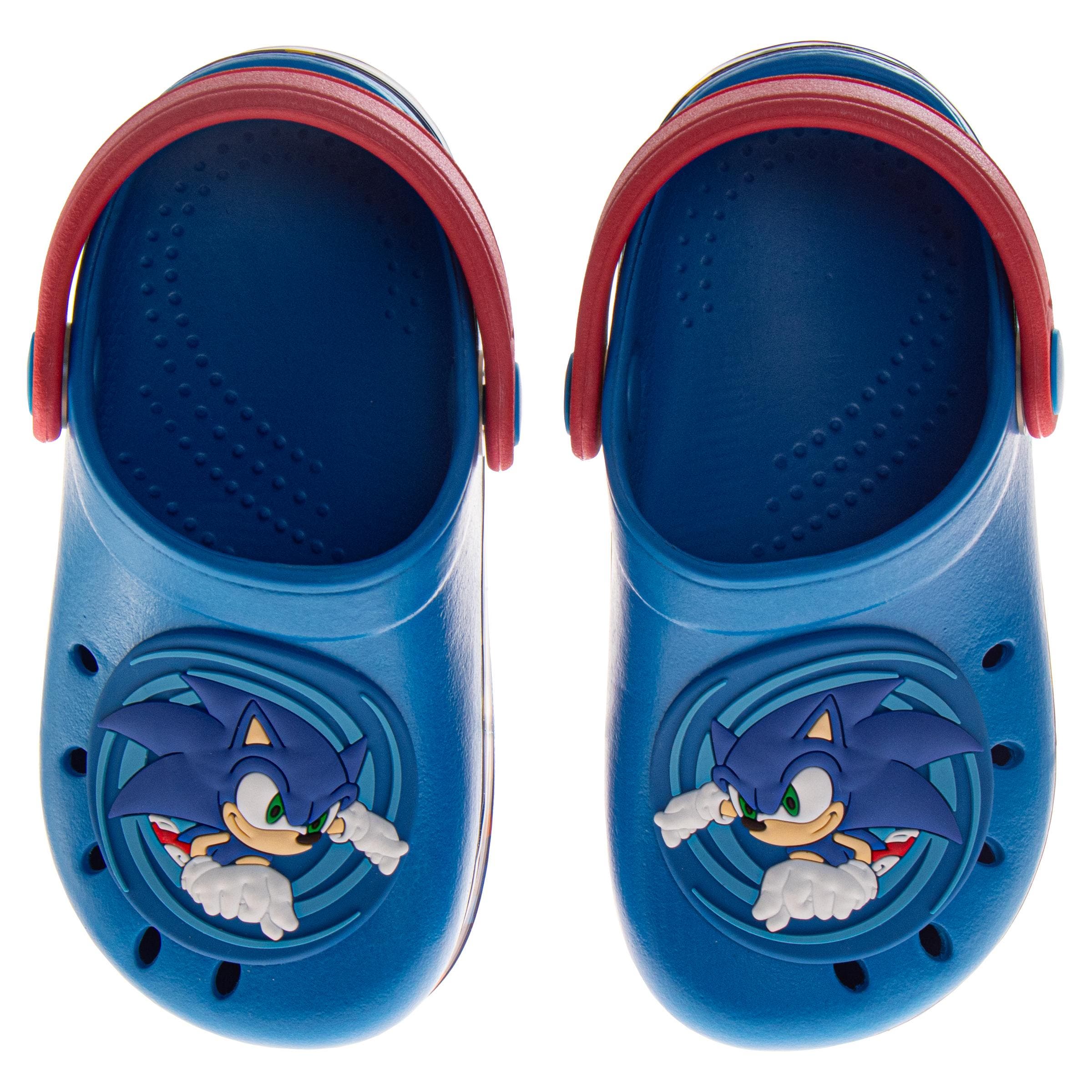 Sonic the Hedgehog Clogs, Alternate, color, Blue Red