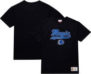 Mitchell & Ness Men's Mitchell & Ness Black Orlando Magic Hardwood Classics Felt Applique Slub T-Shirt