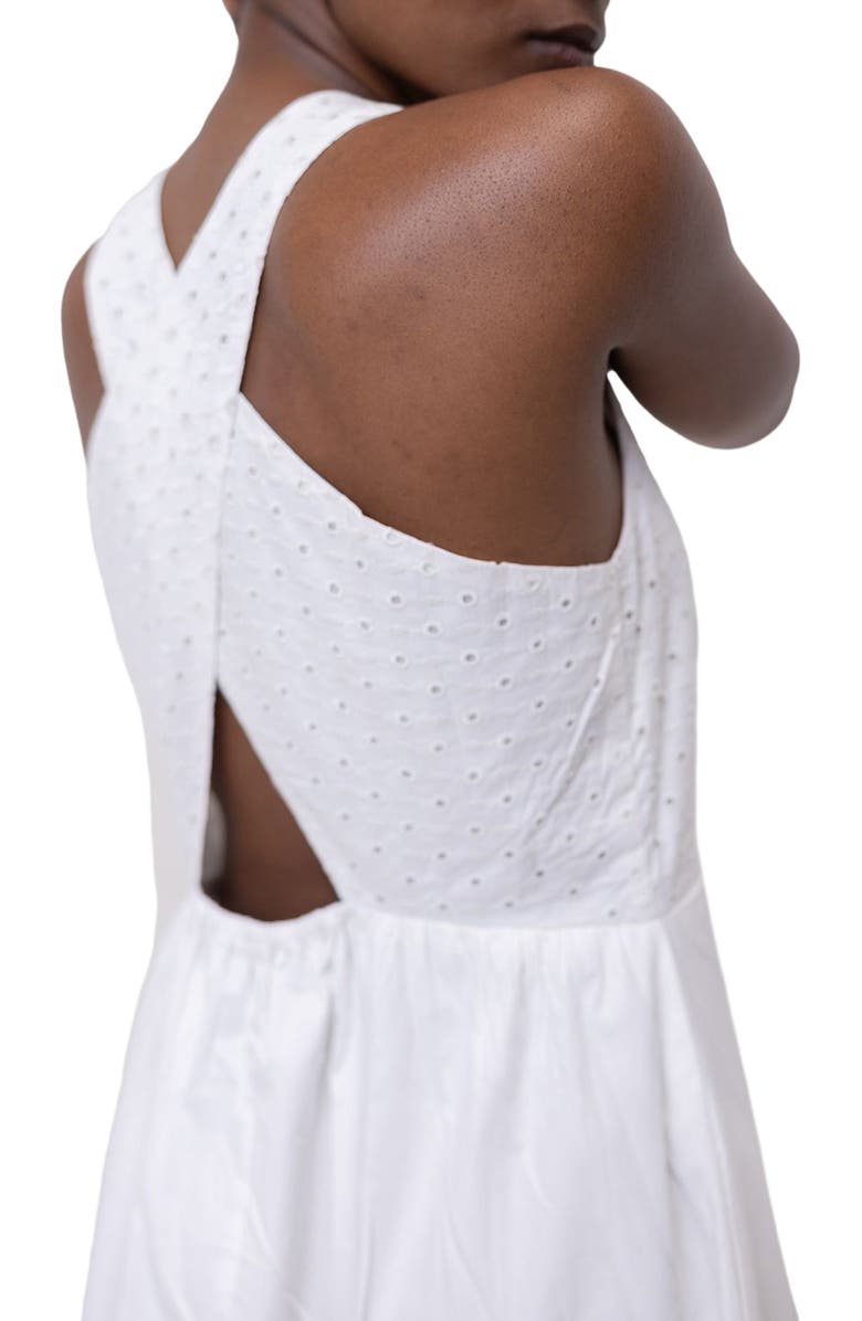 Reistor Cross-back Midi Dress, Alternate, color, Coconut White