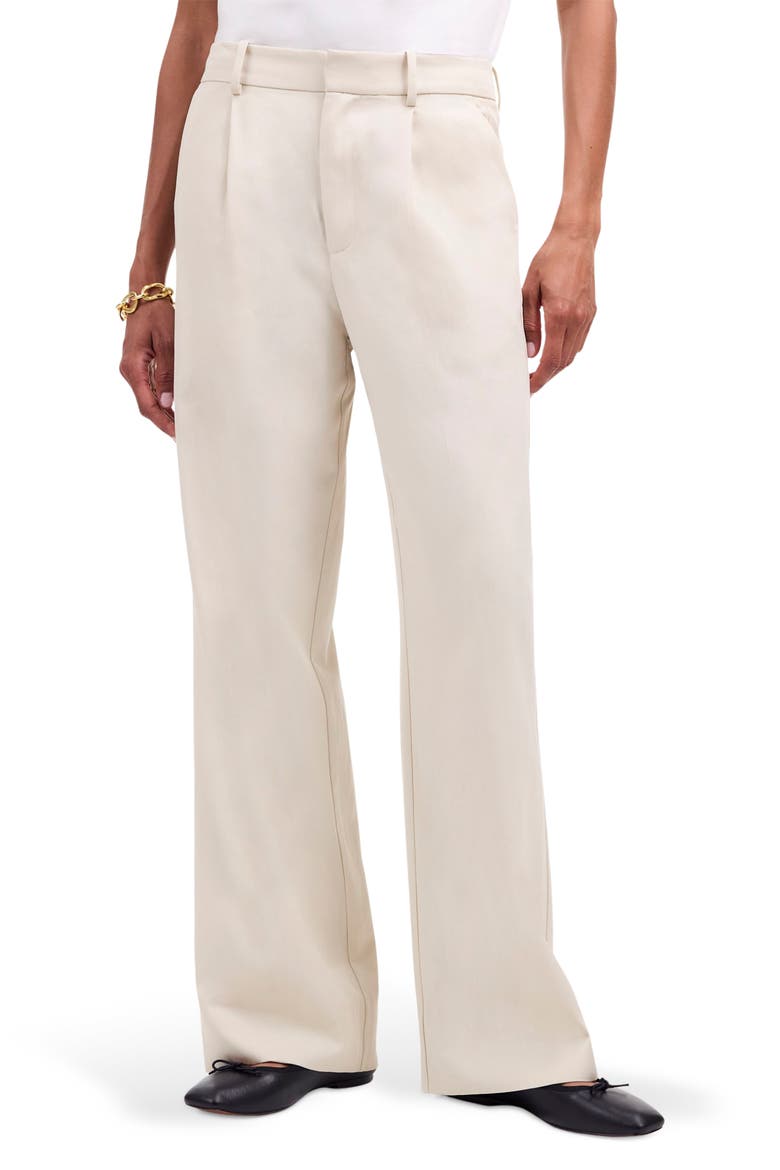 Slouchy Straight Leg Twill Pants, Main, color, MUTED STONE