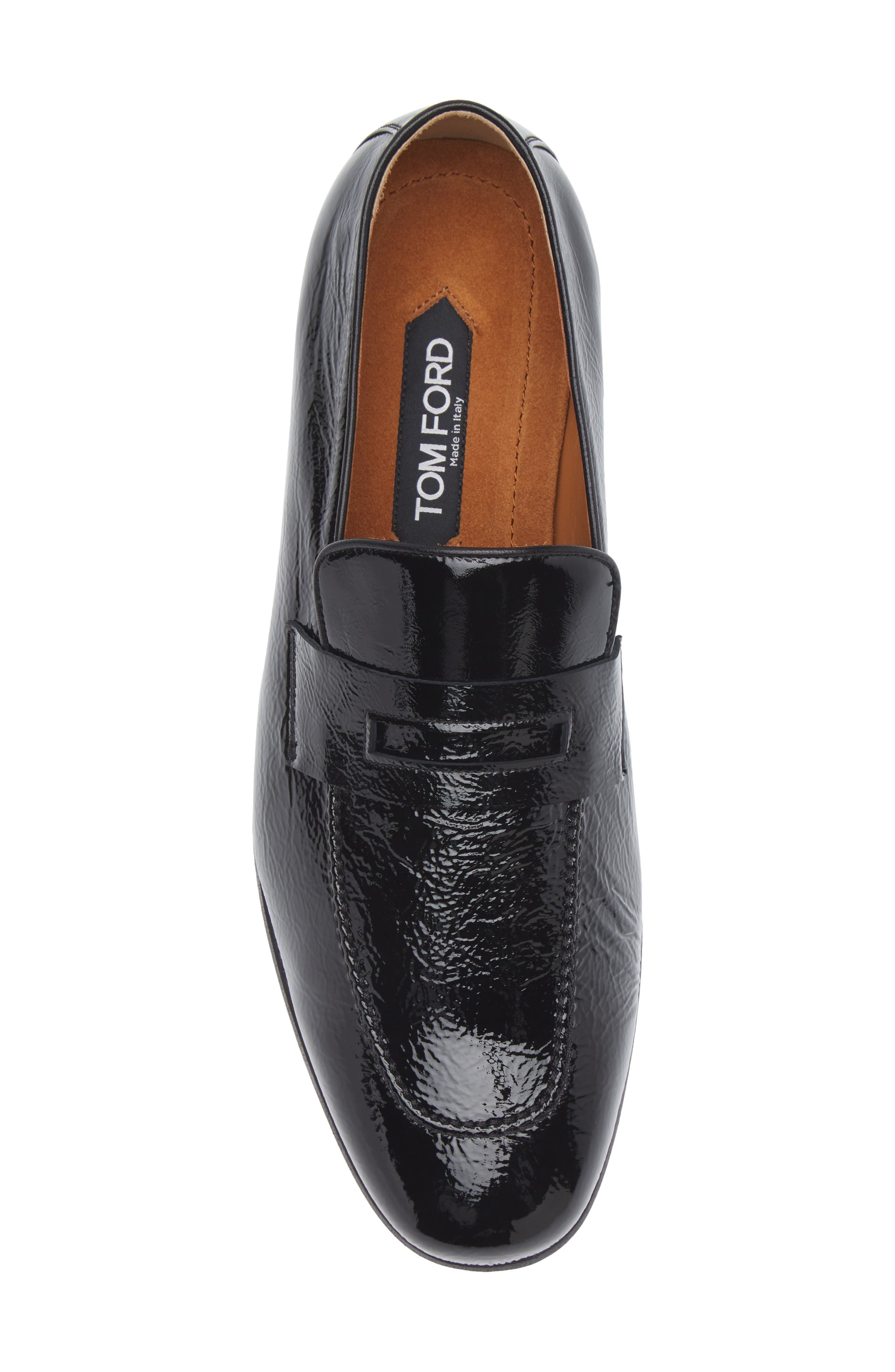 TOM FORD T Heel Penny Loafer, Alternate, color, 1N001 Black