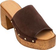 Forever & Always Shoes Pull Leather Platform Mules