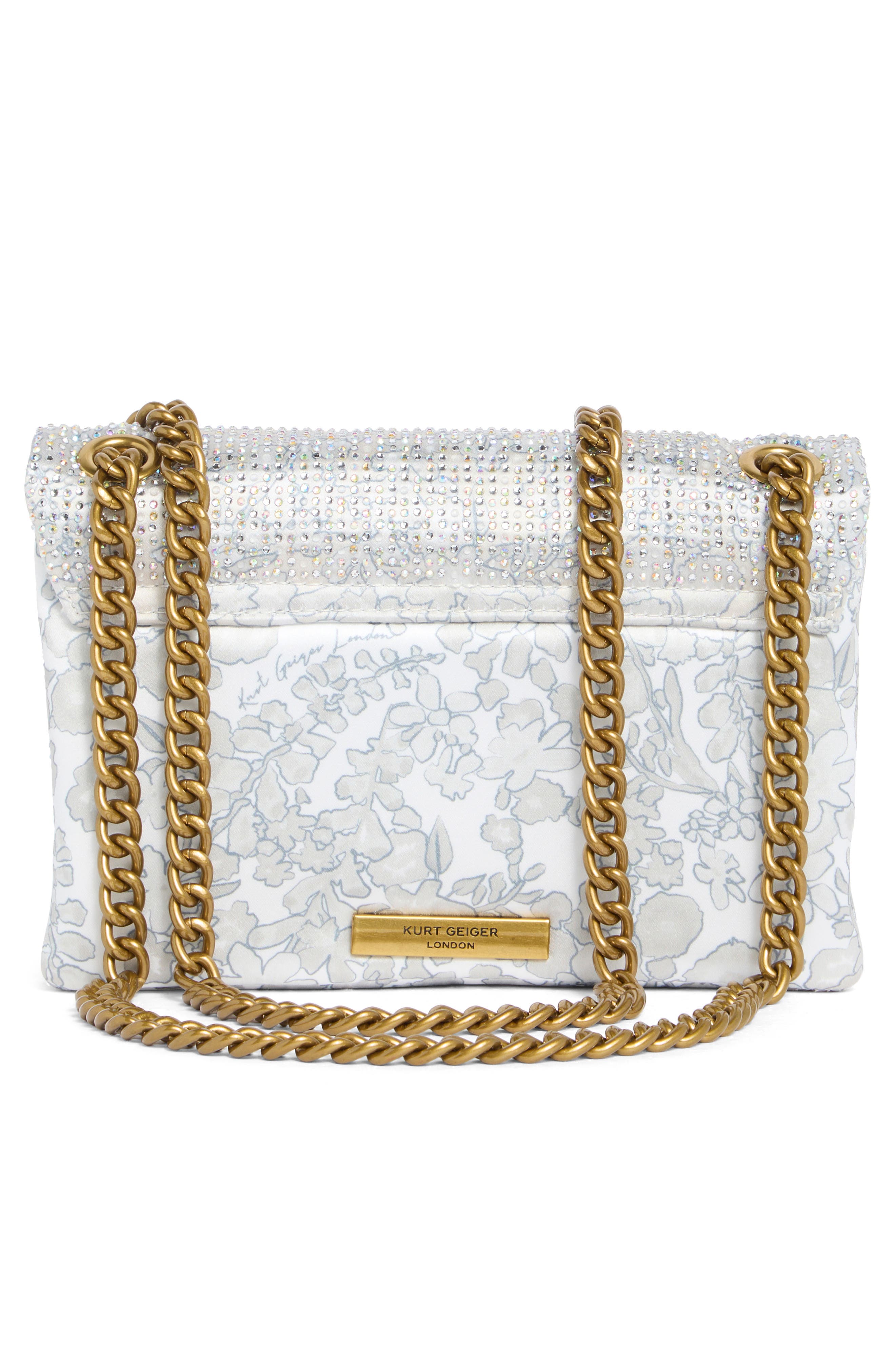 Mini Fabric Kensington Crystal Crossbody Bag, Alternate, color, NATURAL