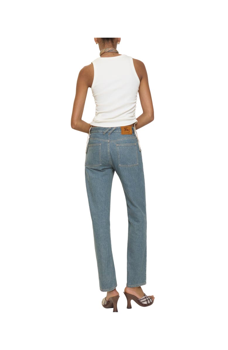 Burberry Mid-rise Straight Jeans, Alternate, color, Mid Blue