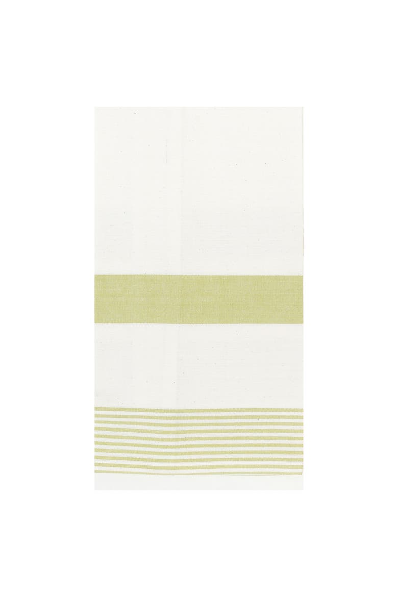 Classic Stripe Cotton Kitchen Towel, Main, color, Green