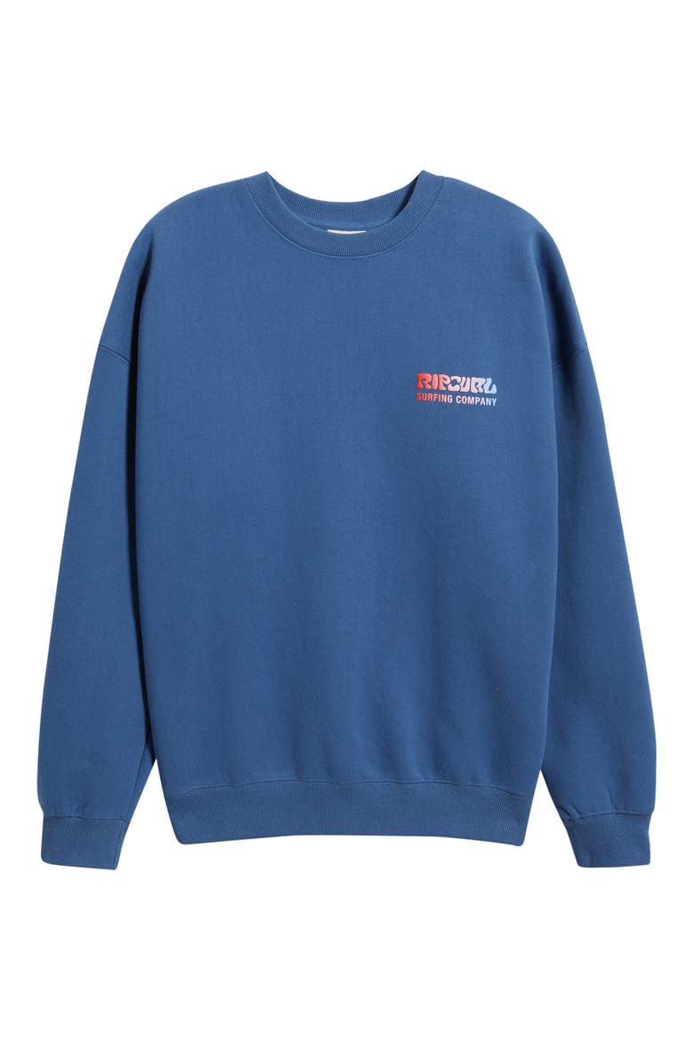 Surf Puff Logo Sweatshirt, Alternate, color, NAVY