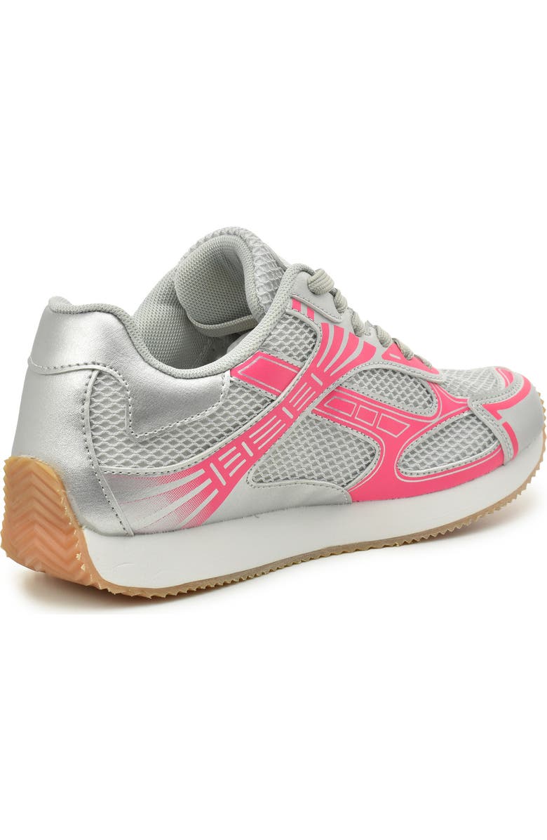 Nicole Miller Metallic Mesh Sneaker, Alternate, color, Silver Fuchsia