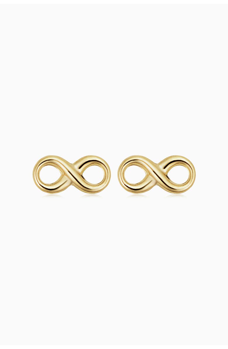 Oradina 14K Yellow Gold Forever Yours Studs, Main, color, Yellow Gold