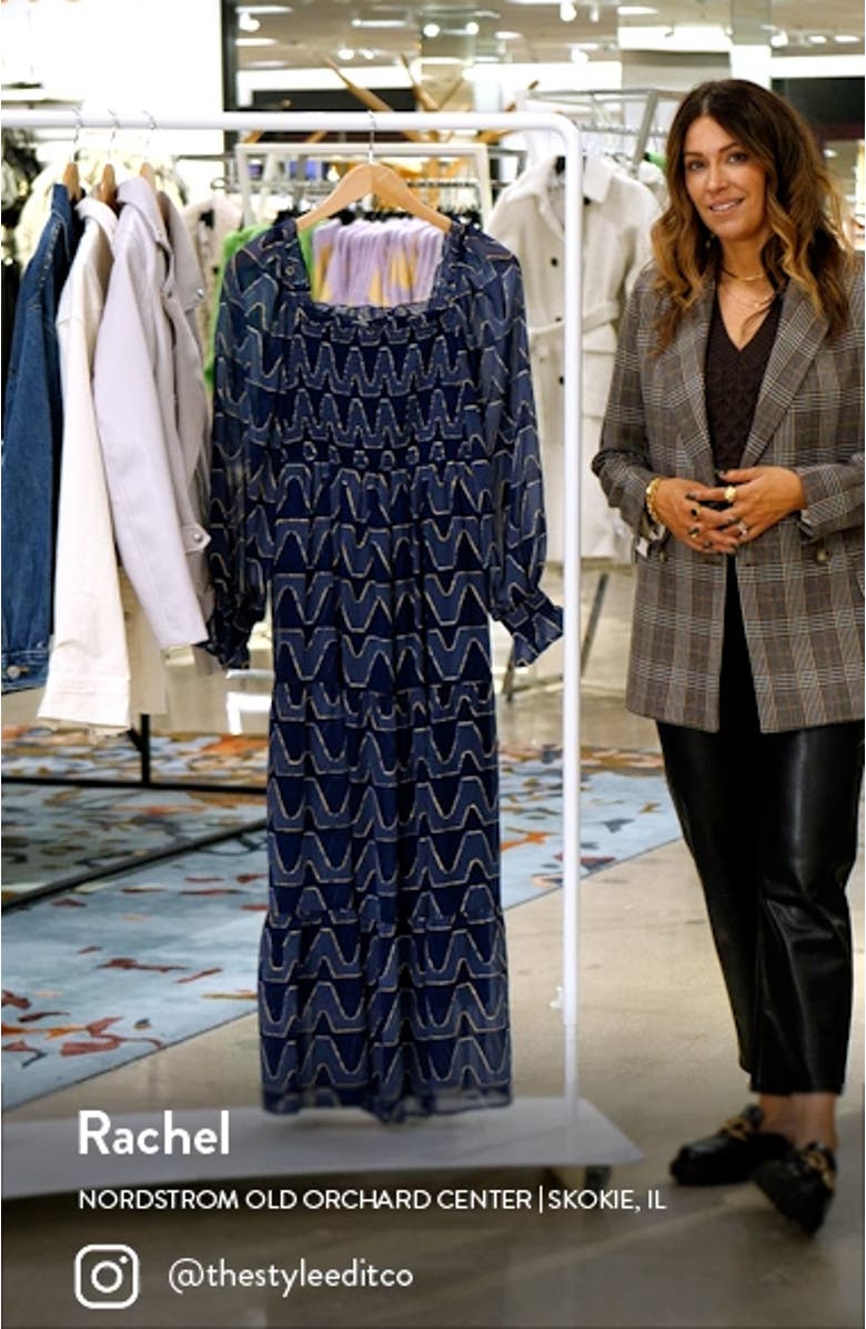 Smocked Long Sleeve Tiered Maxi Dress, sales video thumbnail