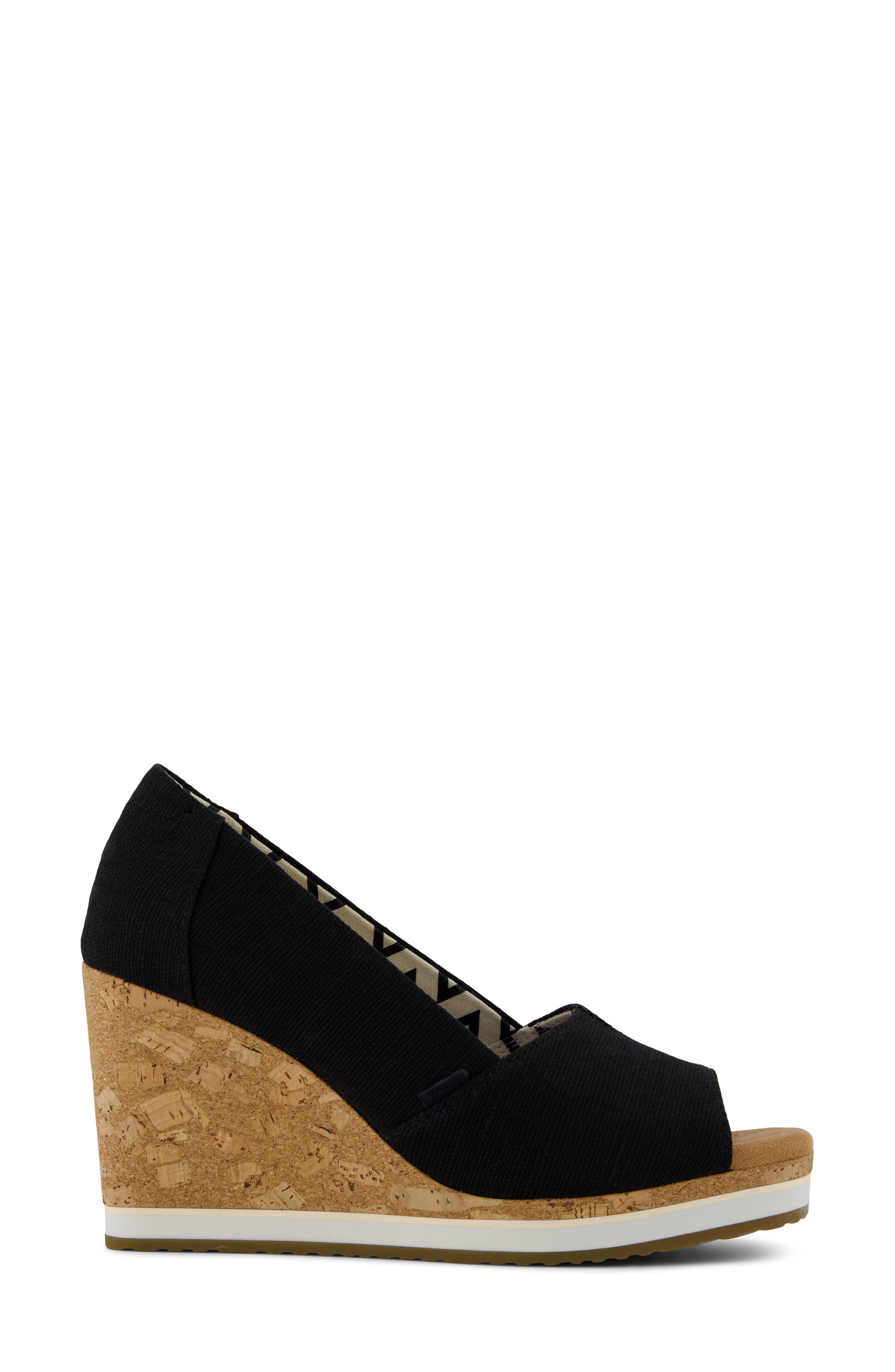 TOMS Essential Wedge Pump, Alternate, color, Black