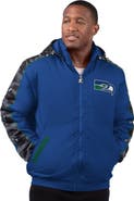 STARTER Men's Starter Royal Seattle Seahawks Thursday Night Gridiron Full-Zip Hoodie Jacket