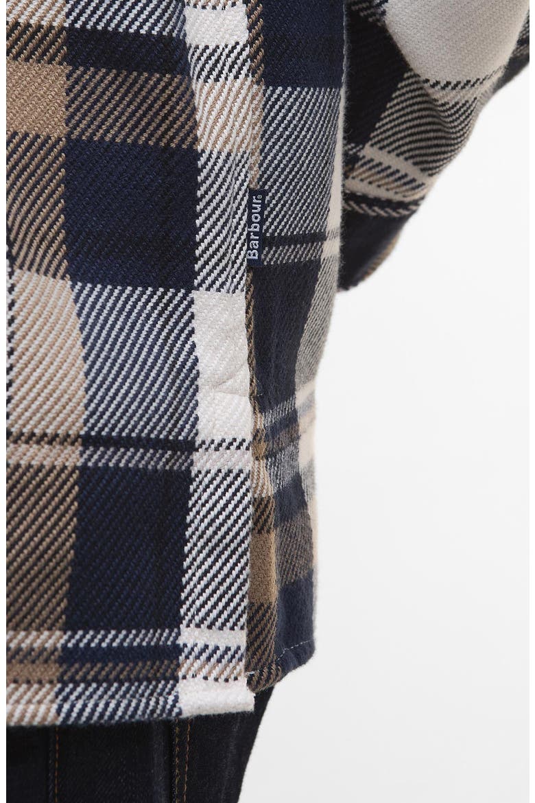 Grasmoor Plaid Heavyweight Cotton Twill Button-Up Shirt, Alternate, color, NAVY