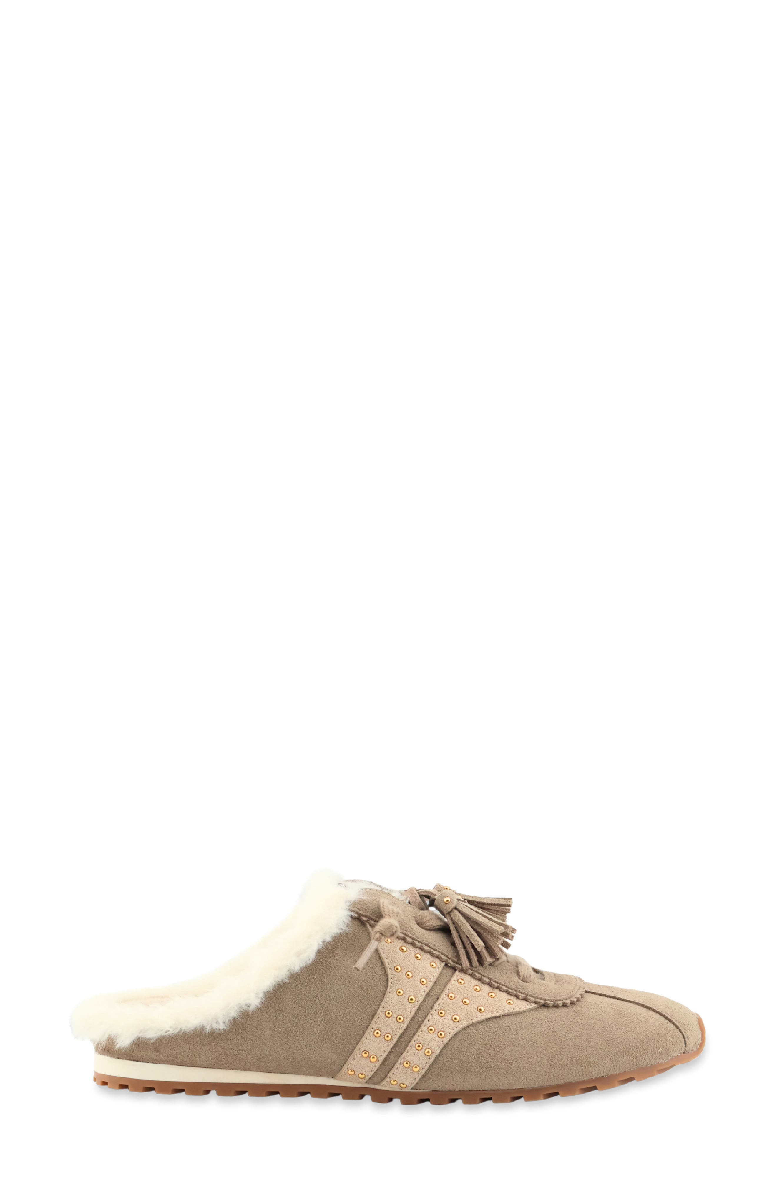 Patsy Faux Fur Lined Sneaker Mule, Alternate, color, TAUPE SUEDE