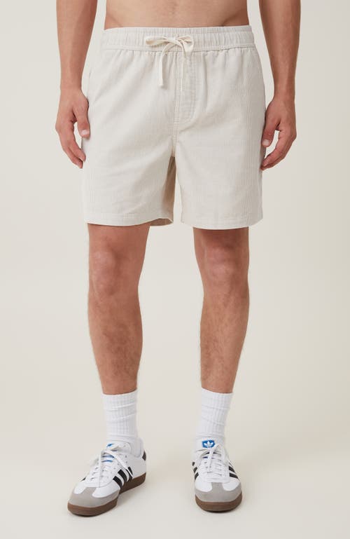 Cotton On Easy Cotton Blend Drawstring Shorts In Bone Cord
