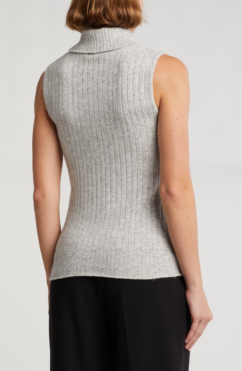 Bobeau Sleeveless Turtleneck Sweater, Alternate, color, Light H. Grey