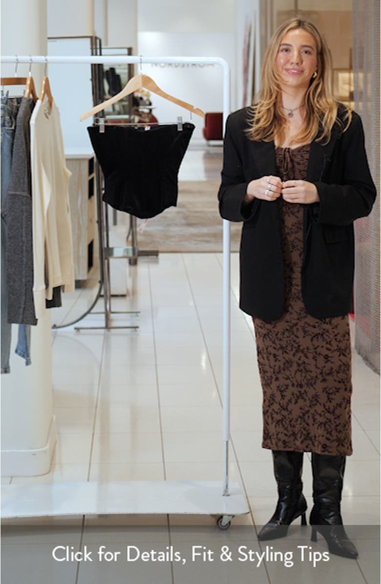 Omari Strapless Velvet Corset Top, sales video thumbnail