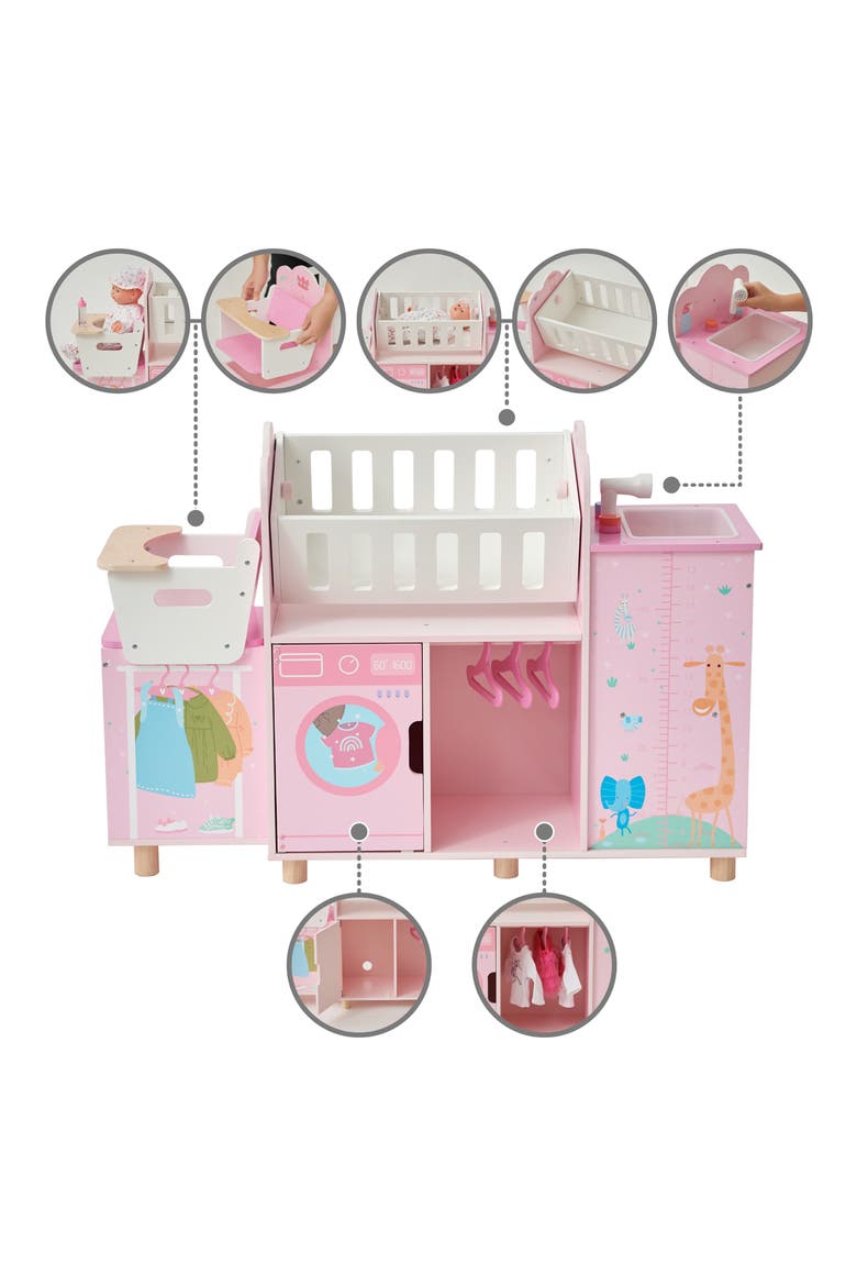 Olivia's World 6-in-1 Doll Nursery Playset, Alternate, color, BABY PINK