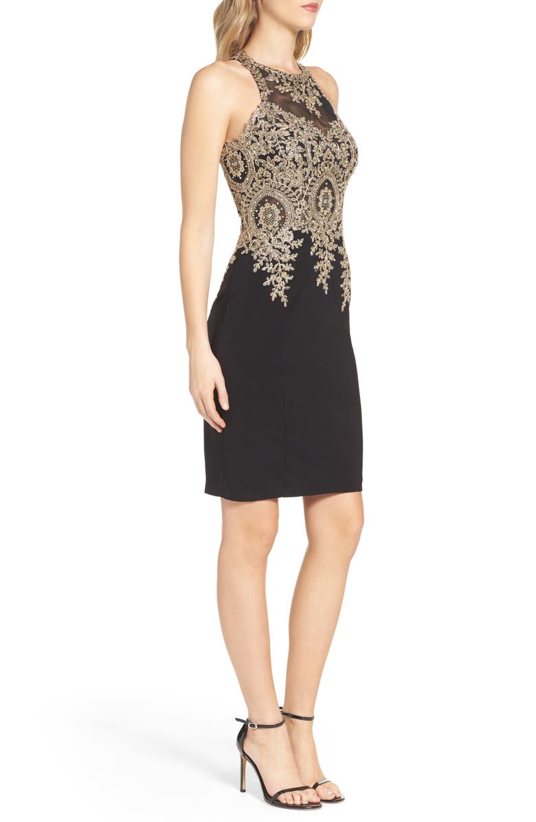Xscape Evenings Xscape Embroidered Sheath Dress, Alternate, color, 