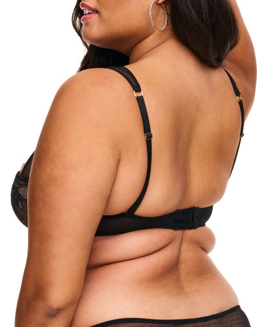 Adore Me Cordelia Push Up Balconette Bra In Black
