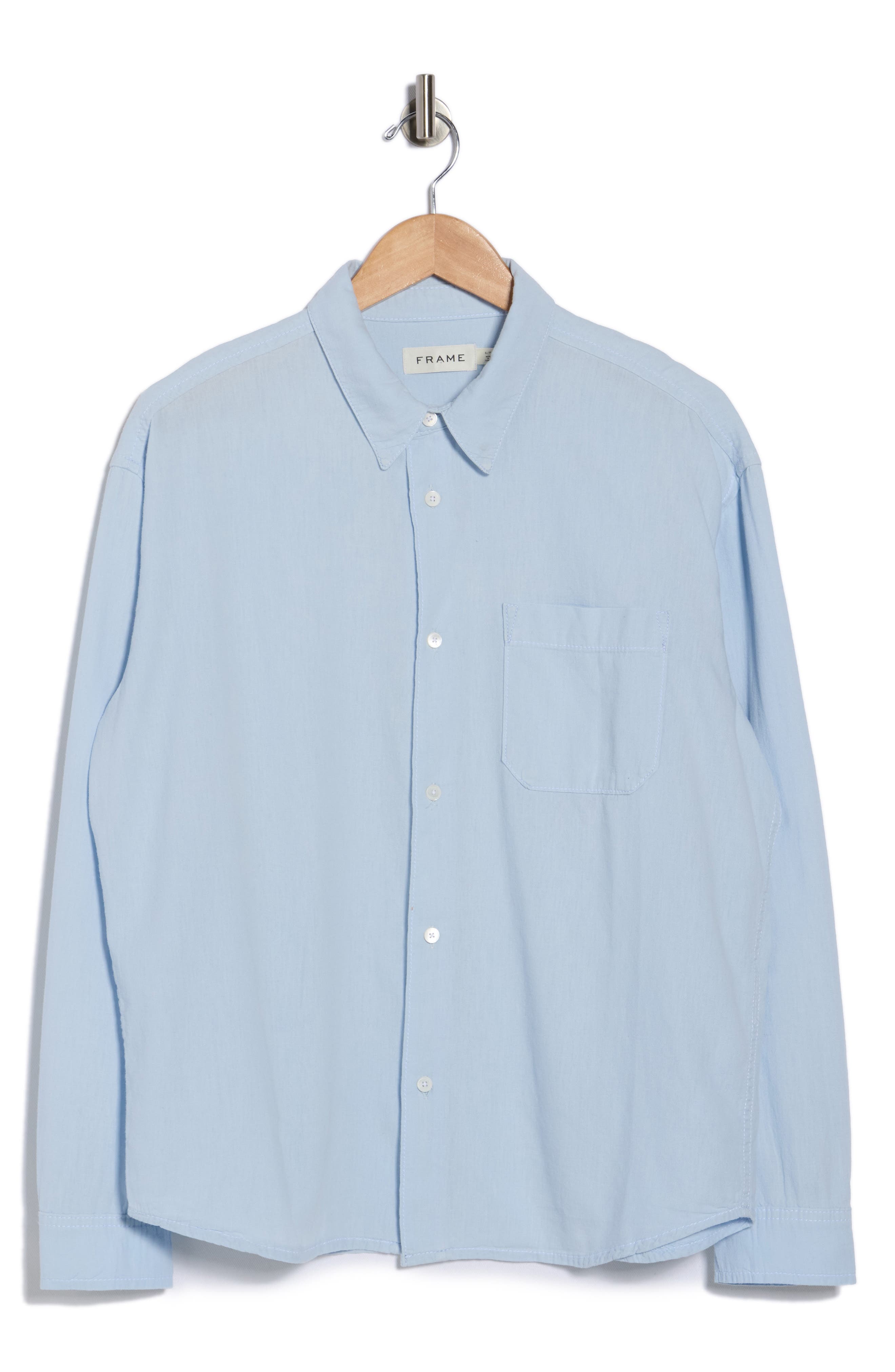 FRAME Cotton & Linen Chambray Button-Up Shirt