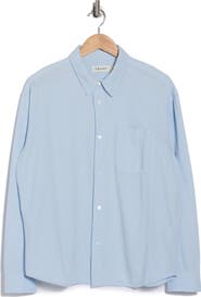 FRAME Cotton & Linen Chambray Button-Up Shirt