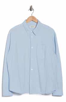 FRAME Cotton & Linen Chambray Button-Up Shirt
