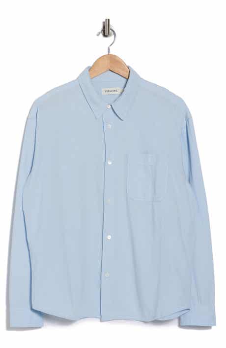 FRAME Cotton & Linen Chambray Button-Up Shirt