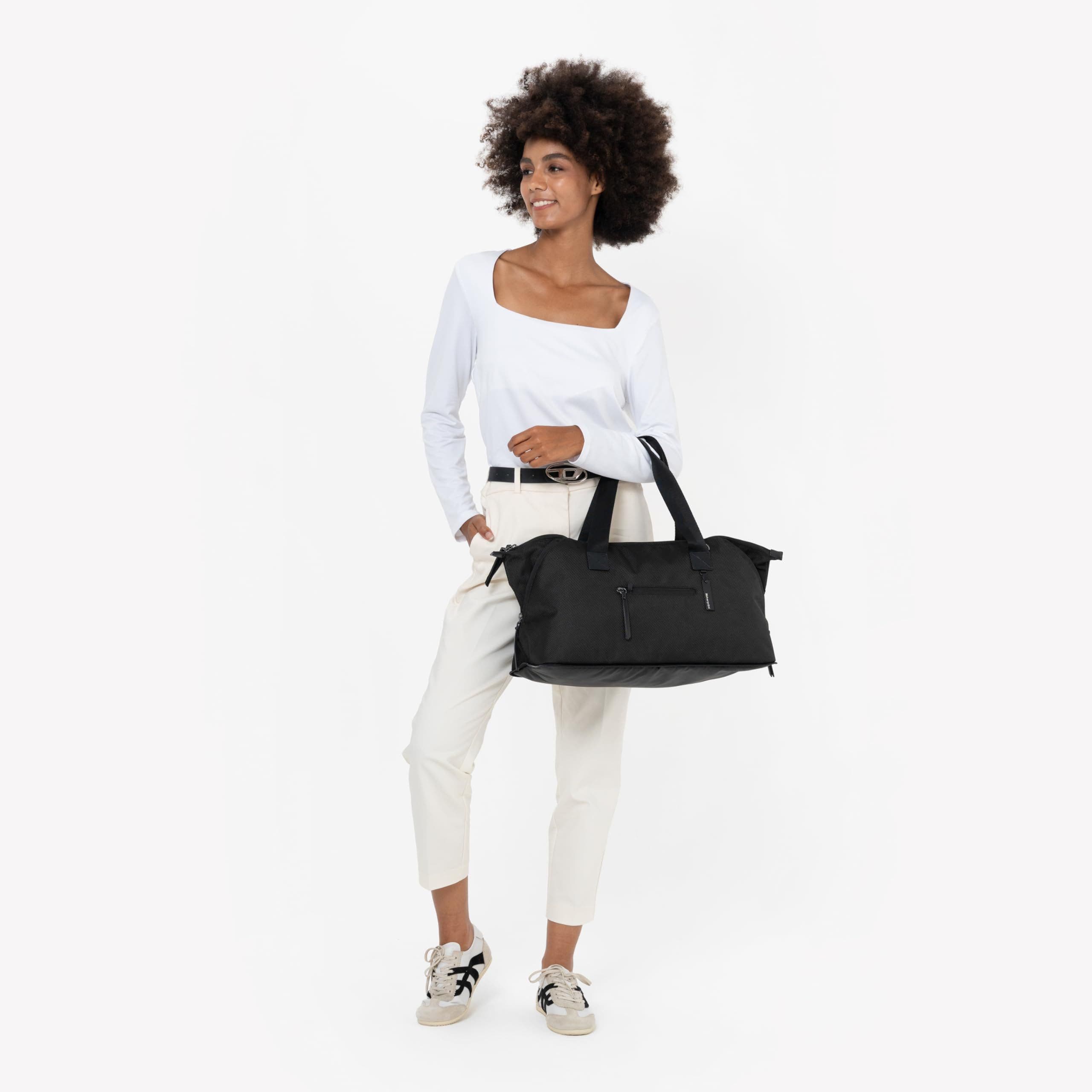 Sherpani Boston Anti-Theft Tote Duffel for Women with Removable Shoe Compartment, Alternate, color, Carbon