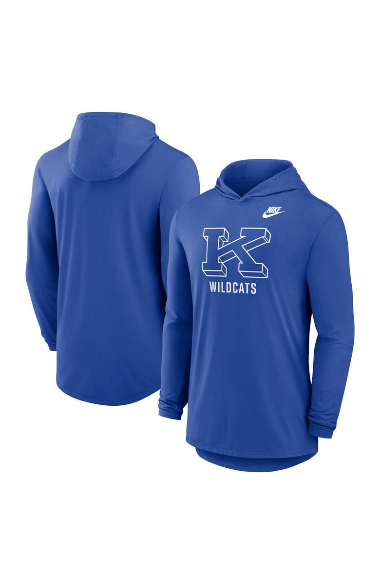Nike Men's Nike Royal Kentucky Wildcats Legacy Tri-Blend Dri-FIT Long Sleeve Hoodie T-Shirt, Main, color, Royal
