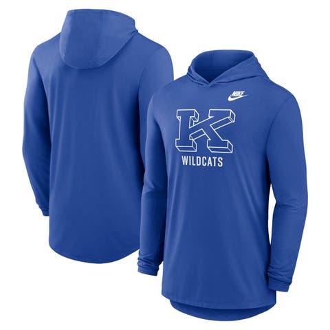Men's Nike Royal Kentucky Wildcats Legacy Tri-Blend Dri-FIT Long Sleeve Hoodie T-Shirt