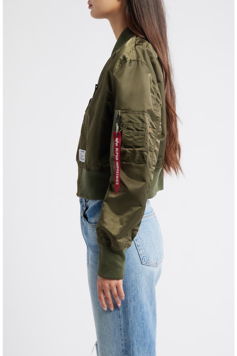 L-2B Gen Crop Flight Jacket, Alternate, color, GREEN