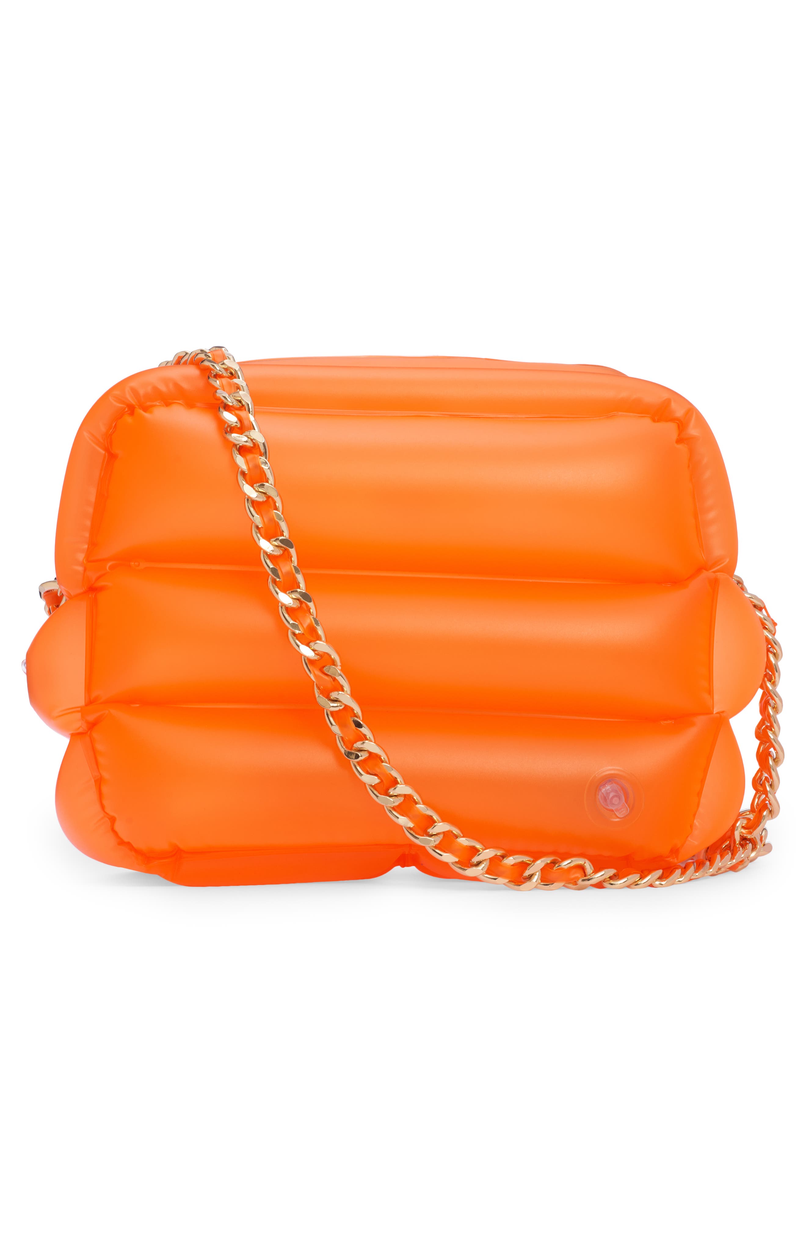 Moschino Inflatable PVC Shoulder Bag, Alternate, color, 